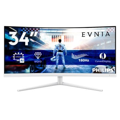 28. Philips 34M2C5501A/00 monitor komputerowy 86,4 cm (34") 3440 x 1440 px Wide Quad HD LCD Biały