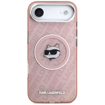 3. Etui Karl Lagerfeld IML Choupette Head Logo MagSafe na iPhone 17 Air - różowe