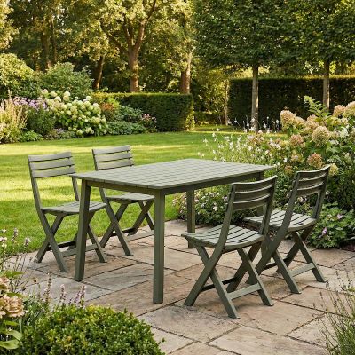 16. ZESTAW 4 KRZESEŁ CATERINGOWYCH SKŁADANYCH  PLASTIKOWYCH ZIELONYCH KOMODO