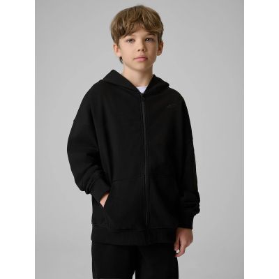 Bluza dresowa loose z kapturem chłopięca 4F 4FJRSS26TSWSM3051-20S