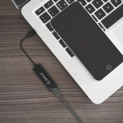 4. Zewnętrzna karta sieciowa Orico UTJ-U3 1 Gigabit USB-A 3.0 - czarna