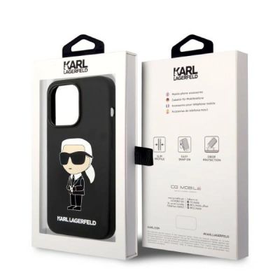 8. Etui Karl Lagerfeld Silicone Ikonik MagSafe na iPhone 14 Pro - czarne