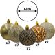 16. BOMBKA DEKORACYJNA PLASTIKOWA 6CM SET 35 SZT AMBER