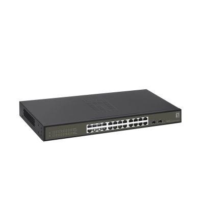 4. Przełącznik LevelOne Hilbert 26-portowy Gigabit Smart Lite - 24 x Gigabit RJ45 - 2 x Gigabit SFP (GES-2126)