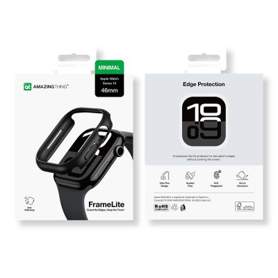 4. Etui AMAZINGTHING Minimal Case do Apple Watch 46mm – czarne