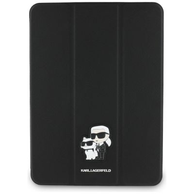 2. Etui Karl Lagerfeld Saffiano Magnetic Karl & Choupette na iPad Pro 11" 2024 Book Cover - czarne