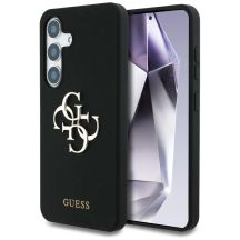 Etui Guess Silicone Big 4G Logo Bottom Script na Samsung Galaxy S25 - czarne