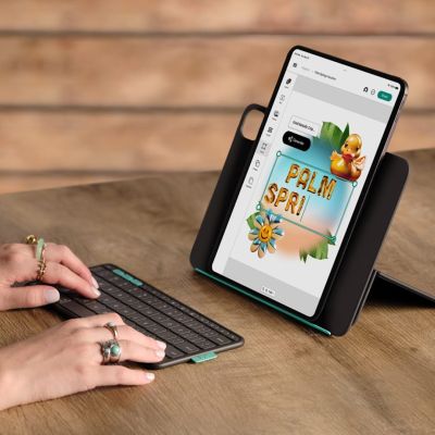 2. Logitech Flip Folio QWERTZ Niemiecki Bluetooth Grafitowy