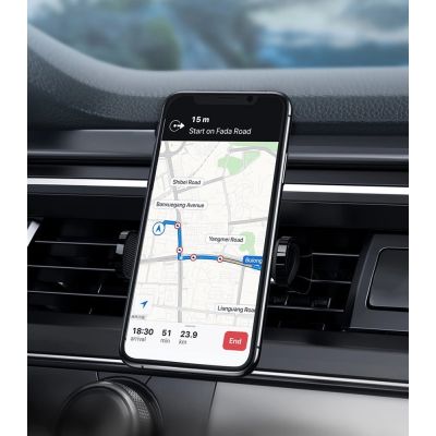 19. Baseus samochodowy uchwyt na telefon do kratki nawiewu czarny (SUGP-01)