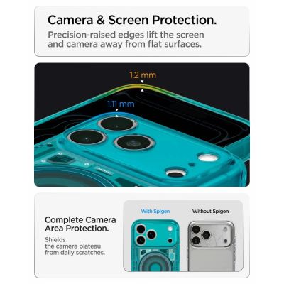 13. Etui Spigen Ultra Hybrid MagSafe na iPhone 18 Pro / 17 Pro - jasnoniebieskie