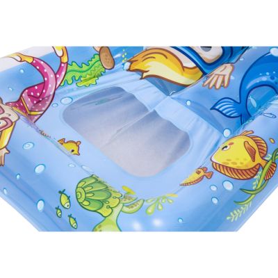 18. MATERAC PLAŻOWY Z OKIENKIEM PODWODNY ŚWIAT 74x48CM 37591 - NIEBIESKI