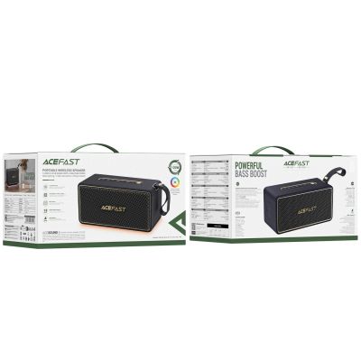7. Głośnik bezprzewodowy Acefast K3 Ultra z podświetleniem RGB Bluetooth 5.4 - czarny