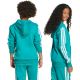 3. Bluza dla dzieci adidas 3 Stripes Fleece Hoodie 225 turkusowa JN2417