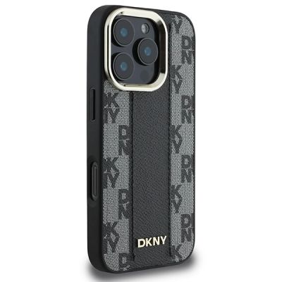 4. Etui DKNY Checkered Pattern Magsafe na iPhone 16 Pro Max - czarne