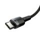 3. Kabel Baseus CATKLF-ALG1 USB-C - USB-C PD QC 100W 5A 2m - szary