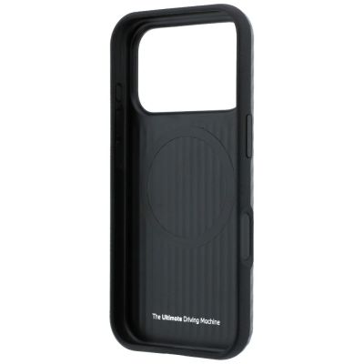 7. Etui BMW M Carbon Metal Logo MagSafe na iPhone 17 Pro / 18 Pro - szare