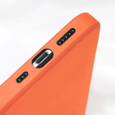 10. Card Case silikonowe etui portfel z kieszonką na kartę dokumenty do iPhone 12 Pro pomarańczowy