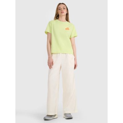 3. T-shirt oversize z nadrukiem damski 4F 4FRSS25TTSHF3160-73S