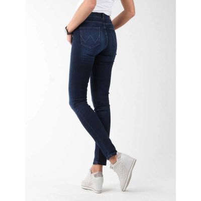 5. Jeansy Wrangler High Rise Skinny Subtle Blue W27HX786N