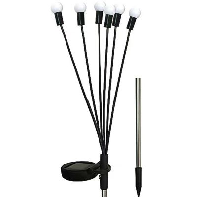 11. LAMPA SOLARNA TAŃCZĄCE NA WIETRZE KULECZKI BIAŁE 6 LED 72CM