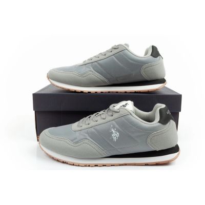 10. U.S Polo Assn buty sportowe sneakersy męskie modne wygodne szare