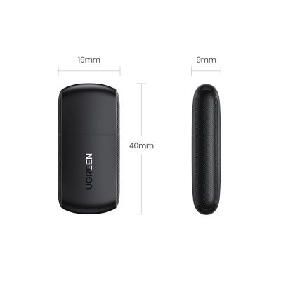 16. Ugreen dwuzakresowy adapter zewnętrzna karta sieciowa USB - WiFi 11ac AC650 czarny (CM448)