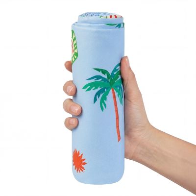 5. Ręcznik z kapturem pancho dla dzieci szybkoschnący Spokey PALMS