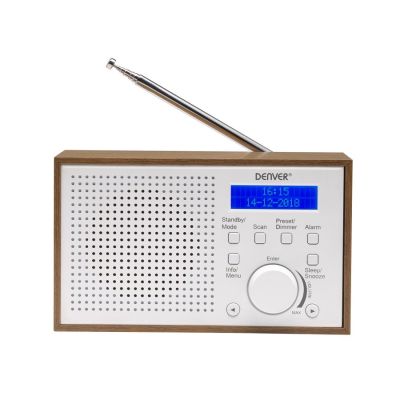 5. Kompaktowe radio DAB+/FM Denver DAB-46 białe