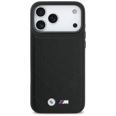 3. Etui BMW M Quilted Logo MagSafe na iPhone 17 Pro Max - czarne
