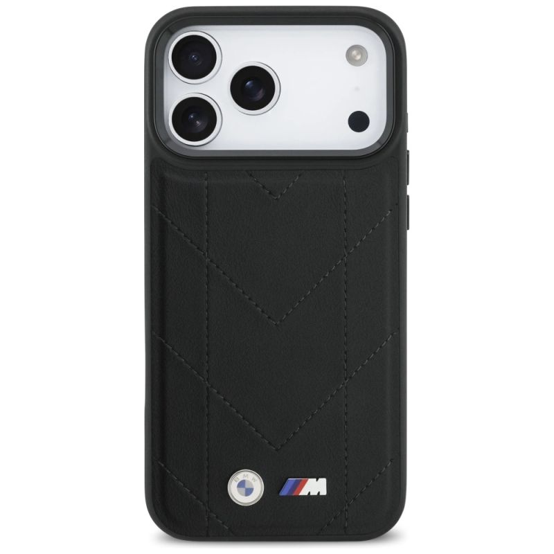 3. Etui BMW M Quilted Logo MagSafe na iPhone 17 Pro Max - czarne