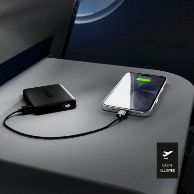 13. Powerbank SBS HD 10W 5000mAh USB-C z wyświetlaczem LCD - czarny