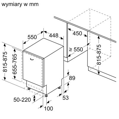 11. Zmywarka BOSCH SMH4HVX11E do zabudowy w pełni zintegrowana, 60 cm, zawiasy ślizgowe Vario