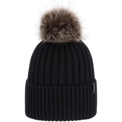 Czapka damska VIKING Hana Pompon Life Style czarna