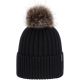 Czapka damska VIKING Hana Pompon Life Style czarna