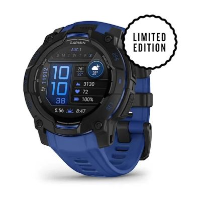 20. Smartwatch GARMIN Instinct 3 AMOLED 45mm Black/Bolt Blue