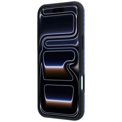5. Etui BMW M Carbon Metal Logo MagSafe na iPhone 17 Pro / 18 Pro - niebieskie