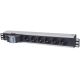 Intellinet 711432 rozdzielacz zasilania PDU 6 x gniazdo sieciowe 1.5U Czarny, Szary