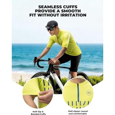 2. Rockbros męska koszulka rowerowa fluor XL