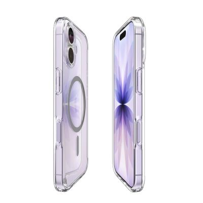 9. Etui Spigen Ultra Hybrid MagSafe na iPhone 17 - przezroczysto-szare