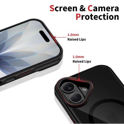 4. Etui Tech-Protect MagHybrid MagSafe na iPhone 17 - czarno-czerwone