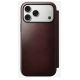 5. NOMAD Modern Leather Folio - skórzane etui do iPhone 17 Pro Max kompatybilne z MagSafe, skóra Horween (burgundy)