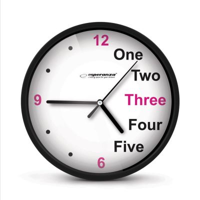 ESPERANZA ZEGAR ŚCIENNY PRAGUE CZARNY