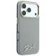 4. Etui Karl Lagerfeld Saffiano Small Script Metal Logo MagSafe na iPhone 17 Pro Max / 18 Pro Max - beżowe