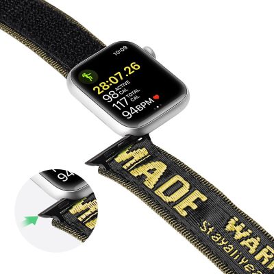 9. Dux Ducis Strap (Outdoor Version) pasek Apple Watch Ultra, SE, 9, 8, 7, 6, 5, 4, 3, 2, 1 (49, 45, 44, 42 mm) nylonowa opaska bransoleta żółta