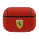 Etui Ferrari On Track PU Carbon na AirPods Pro - czerwone
