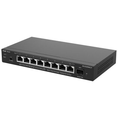 9. Ruijie Networks RG-ES209MG-P przełącznik sieciowy Zarządzany L2 2.5G Ethernet (100/1000/2500) Obsługa PoE Czarny