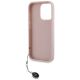 7. Etui Karl Lagerfeld Saffiano Rhinestones & Charm na iPhone 15 Pro - różowe
