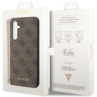 8. Etui Guess 4G Charms Collection na Samsung Galaxy S23 FE - brązowe