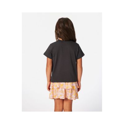4. Koszulka RIP CURL Rainbow Tropics Art Tee - Girl czarny
