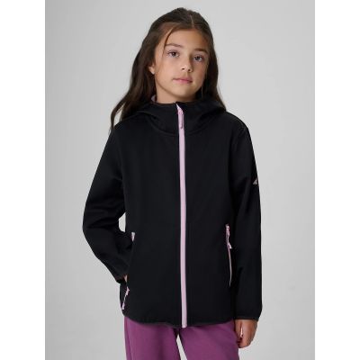 Kurtka softshell wiatroodporna membrana 5000 dziewczęc 4F 4FJRAW26TSOFF0738-20S